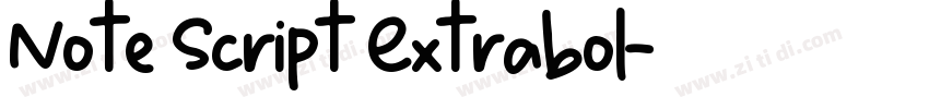 Note Script Extrabol字体转换